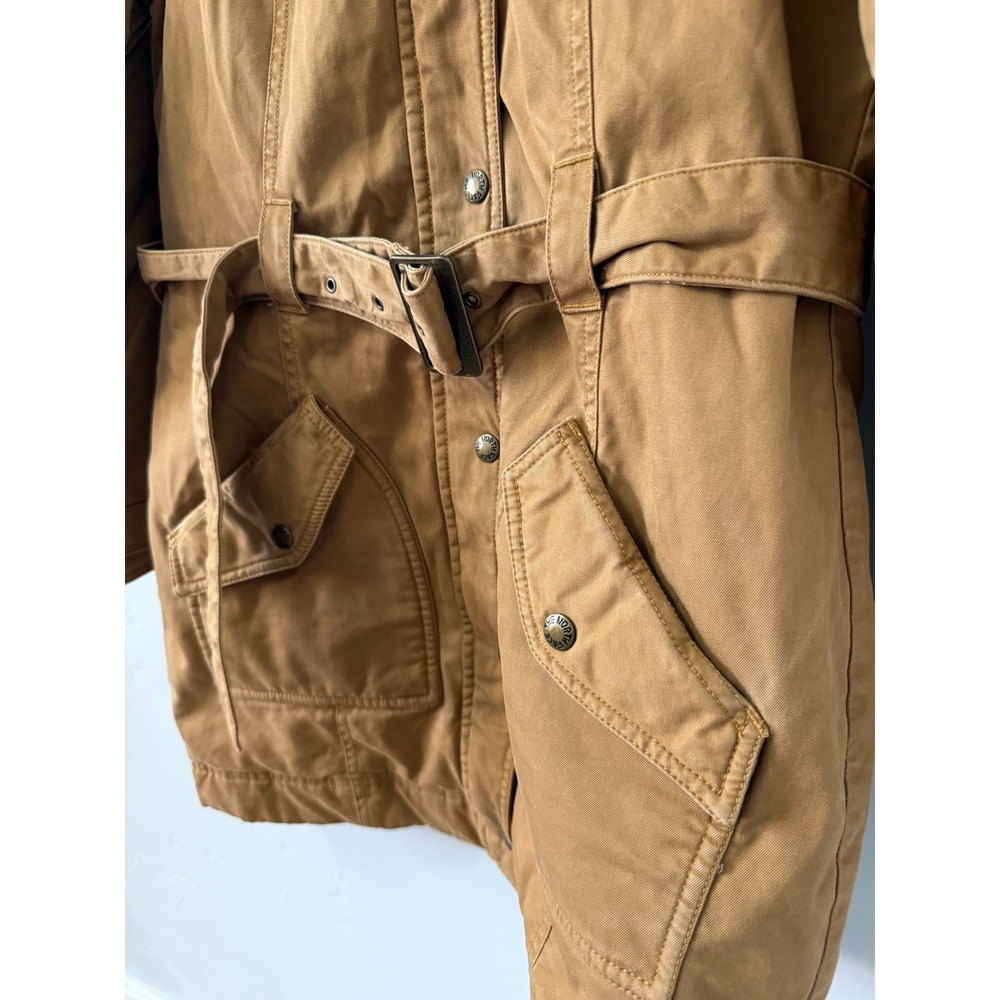 The North Face Fleece Lined Hooded Trench Jacket Wheat Women's Size Small Canvas - Picture 8 of 12